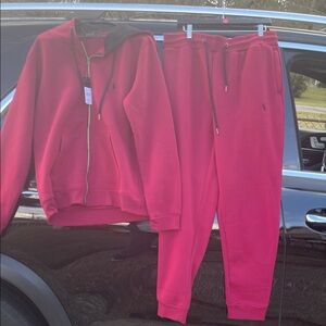 Polo by Ralph Lauren Pink Hoodie and Joggers Set